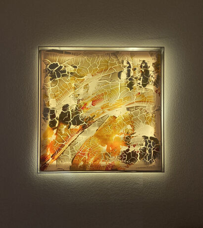 light structure_broken shells - a Paint Artwork by Ursula Theissl